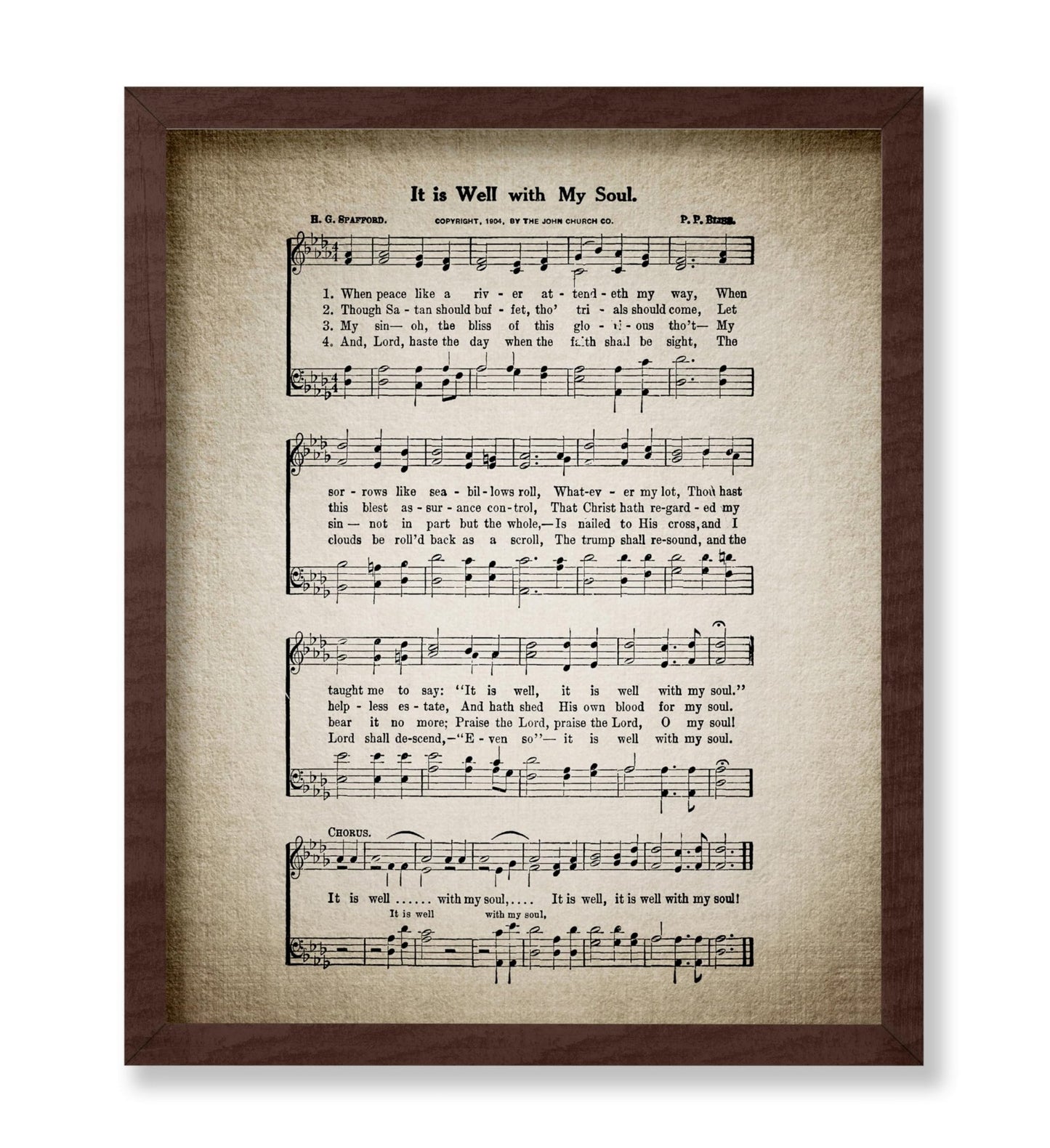 It Is Well With My Soul Hymnal Sheet No1