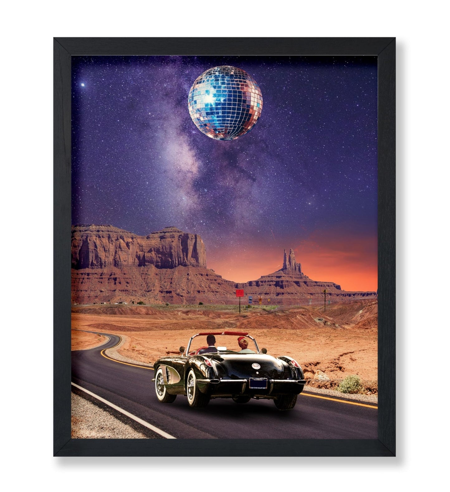 Disco Ball Moon in the Desert