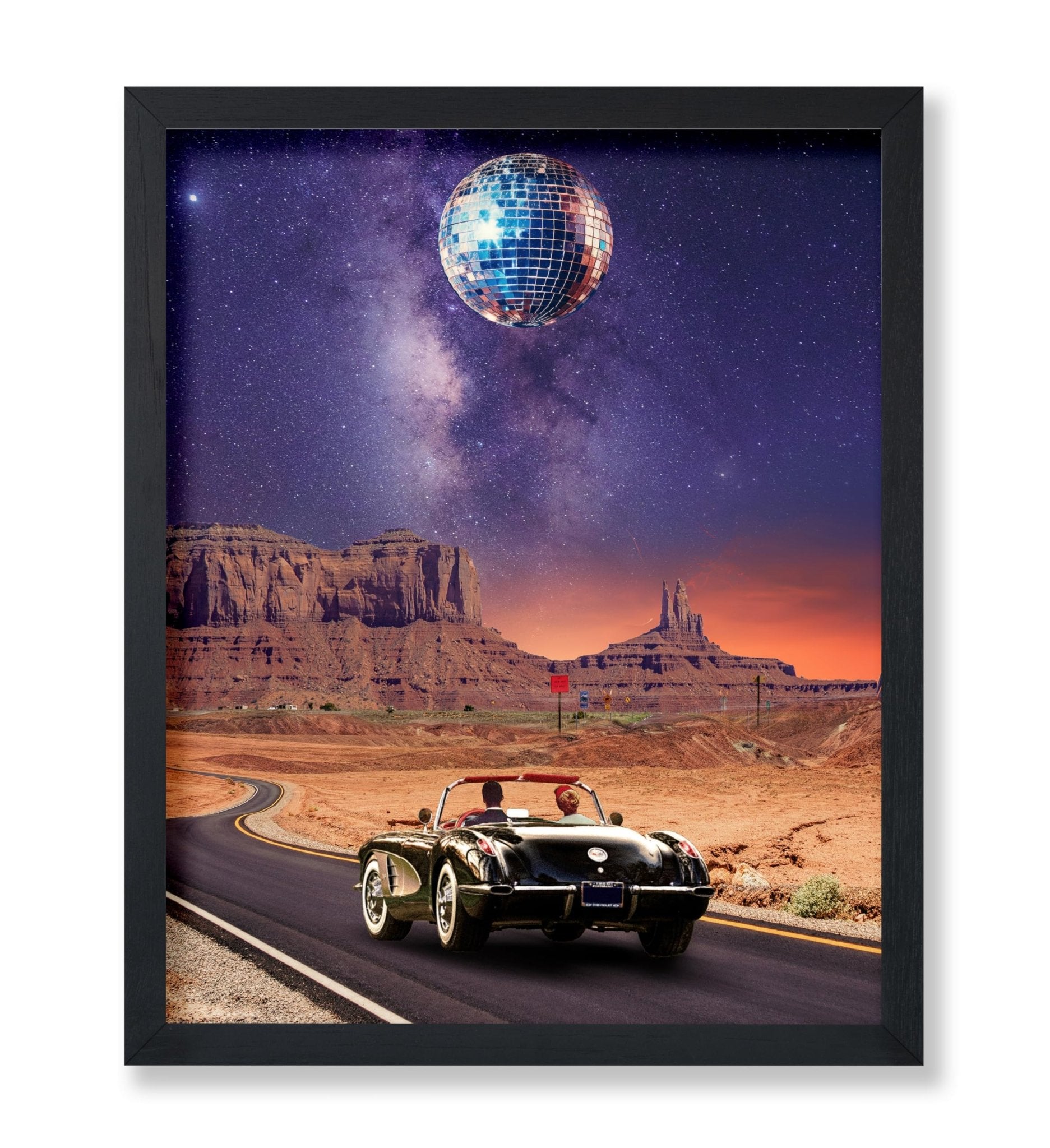 Disco Ball Moon in the Desert