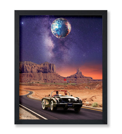 Disco Ball Moon in the Desert