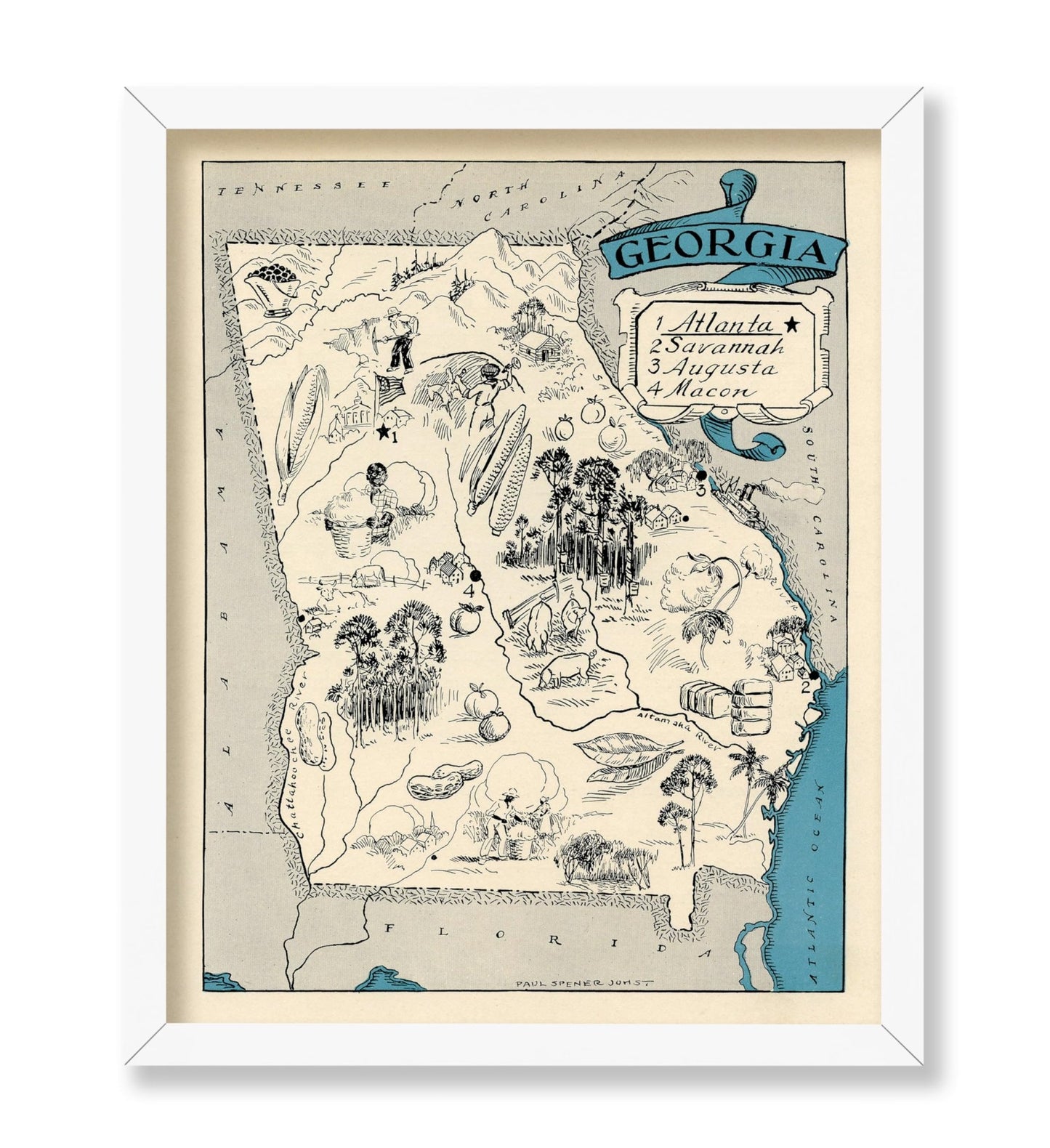 Georgia Pictorial Map