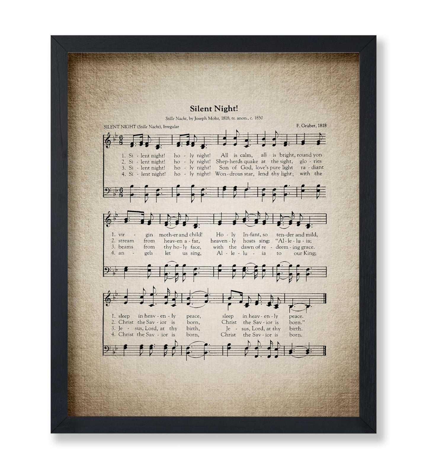 Silent Night Hymnal Sheet