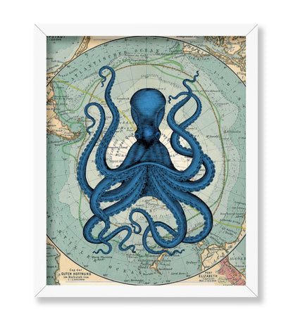 Antarctica Map and Kraken No1