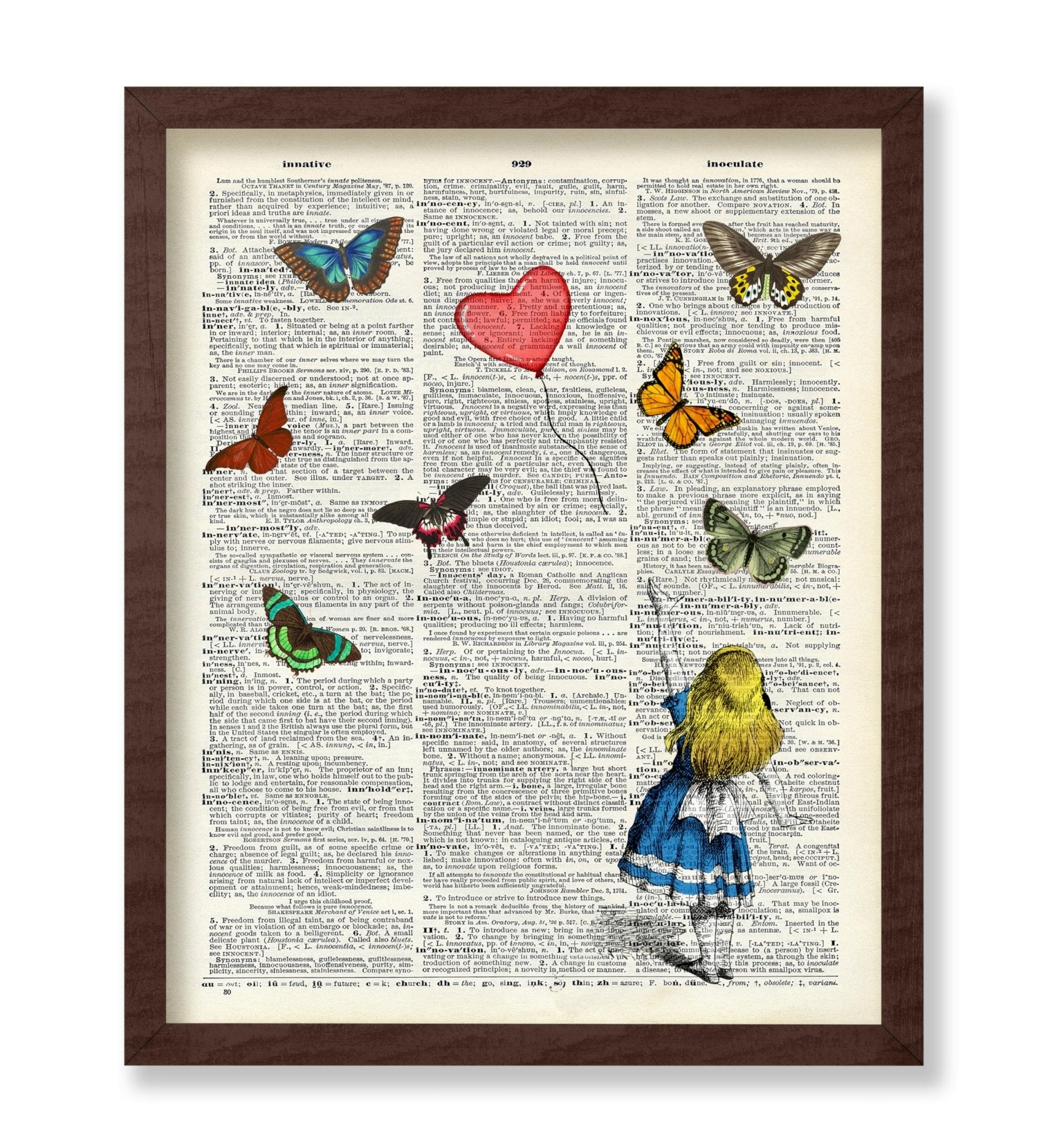 Alice with Butterflies and Heart Balloon