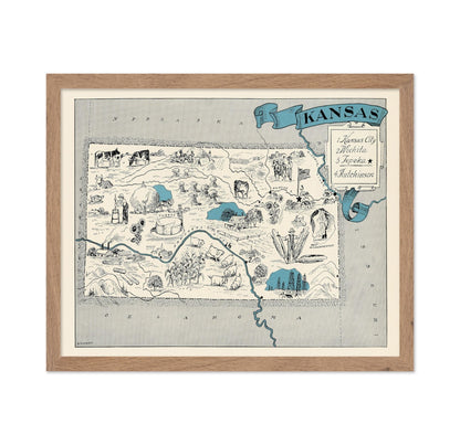 Kansas Pictorial Map