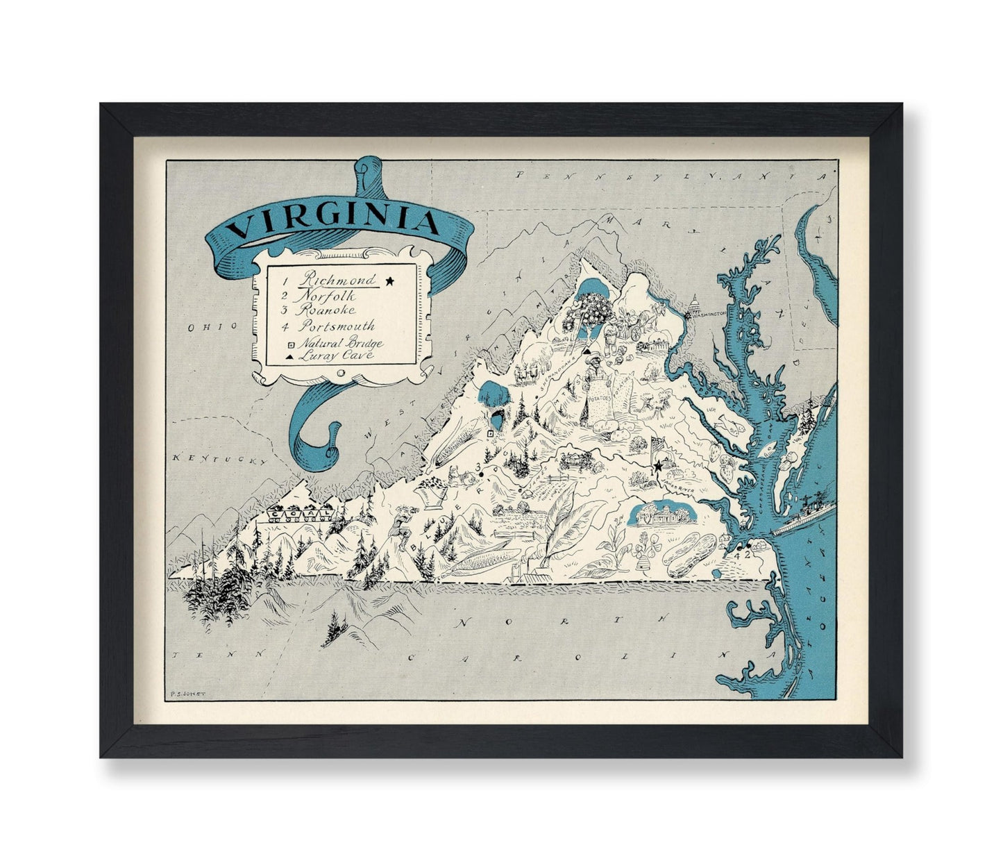 Virginia Pictorial Map