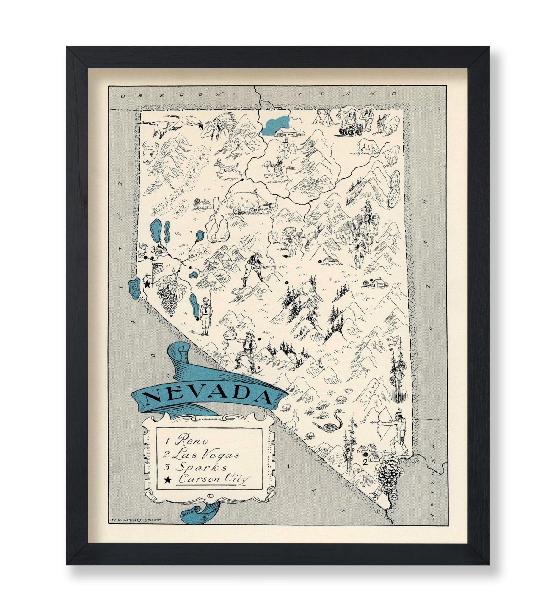 Nevada Pictorial Map