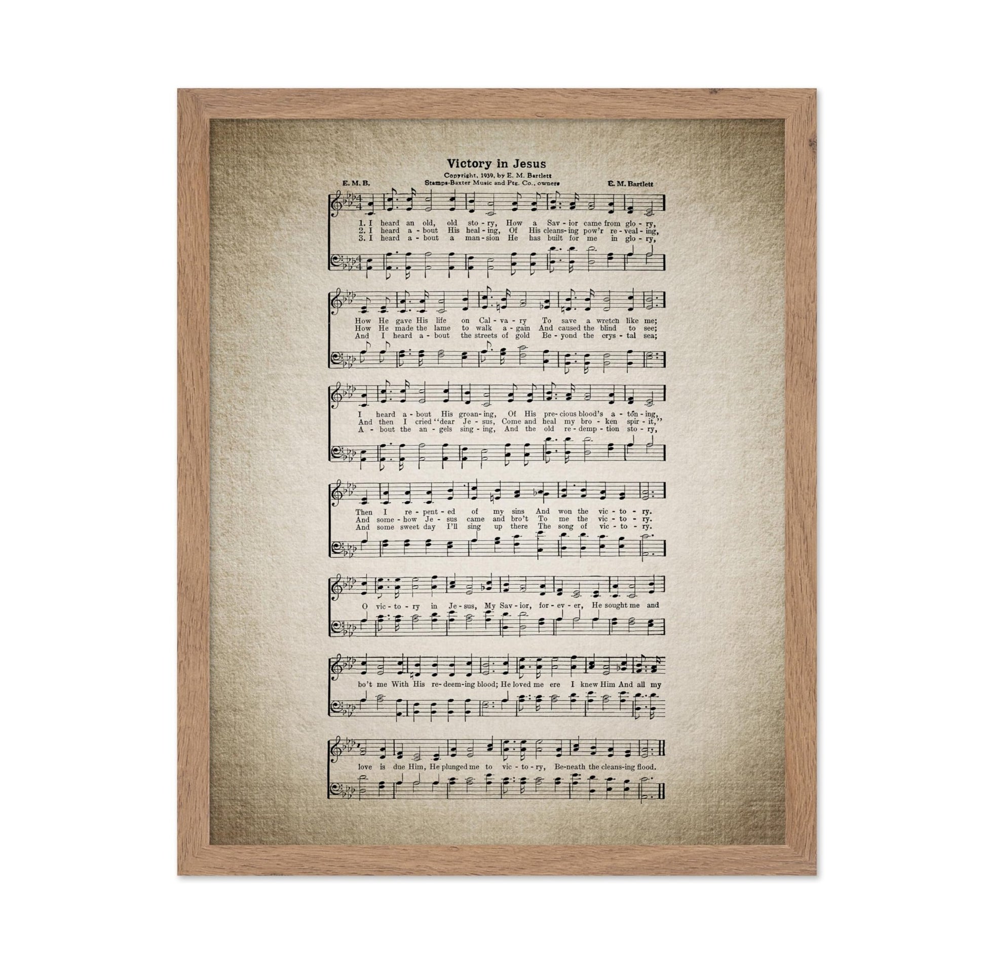 Victory in Jesus Hymnal Sheet