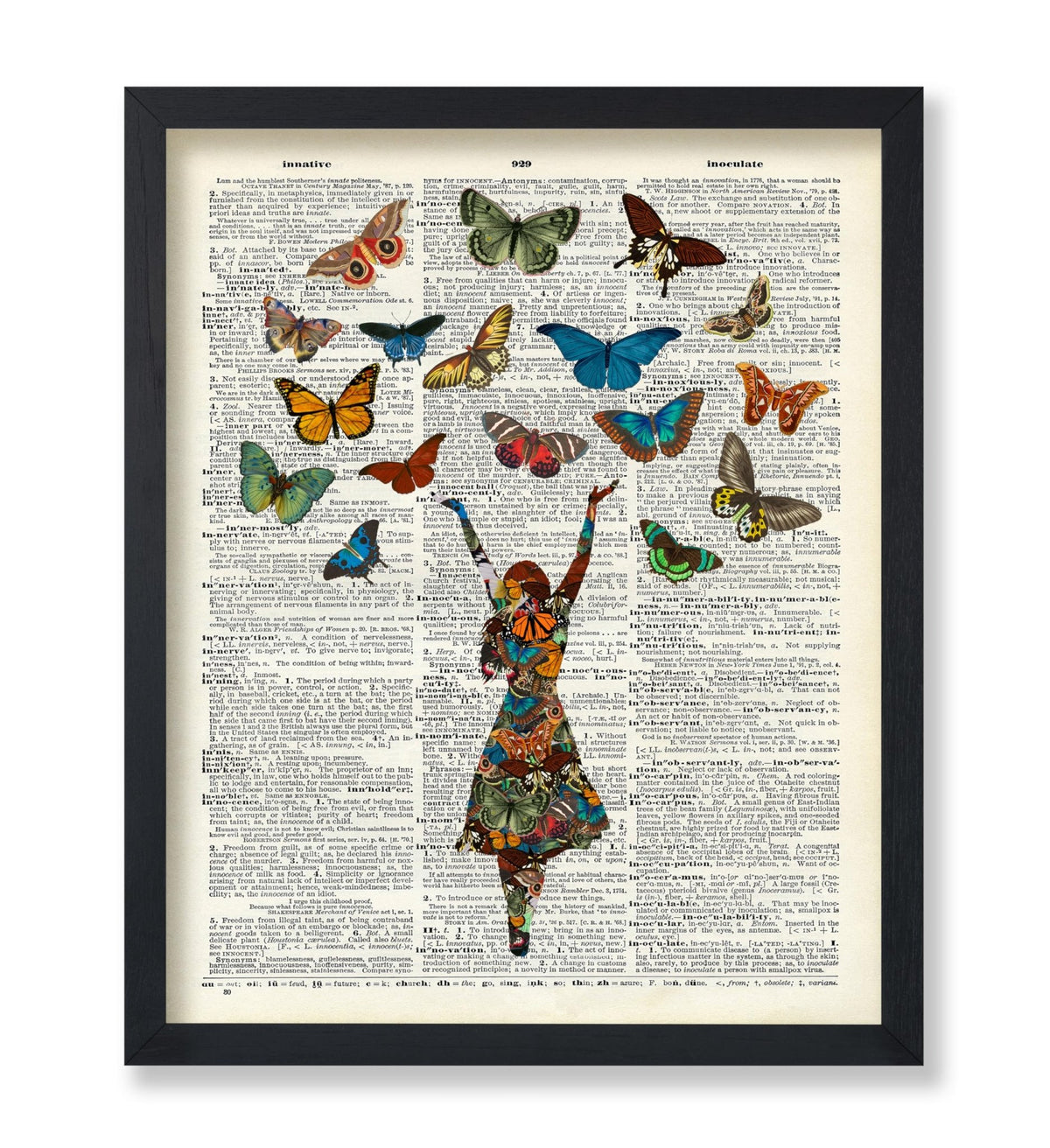 Lady and Butterflies