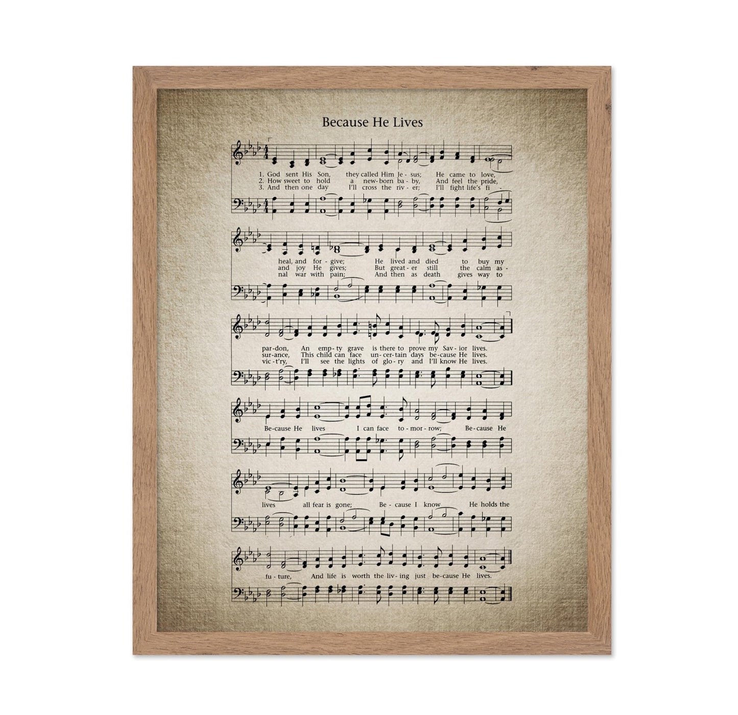 Because He Lives Hymnal Sheet
