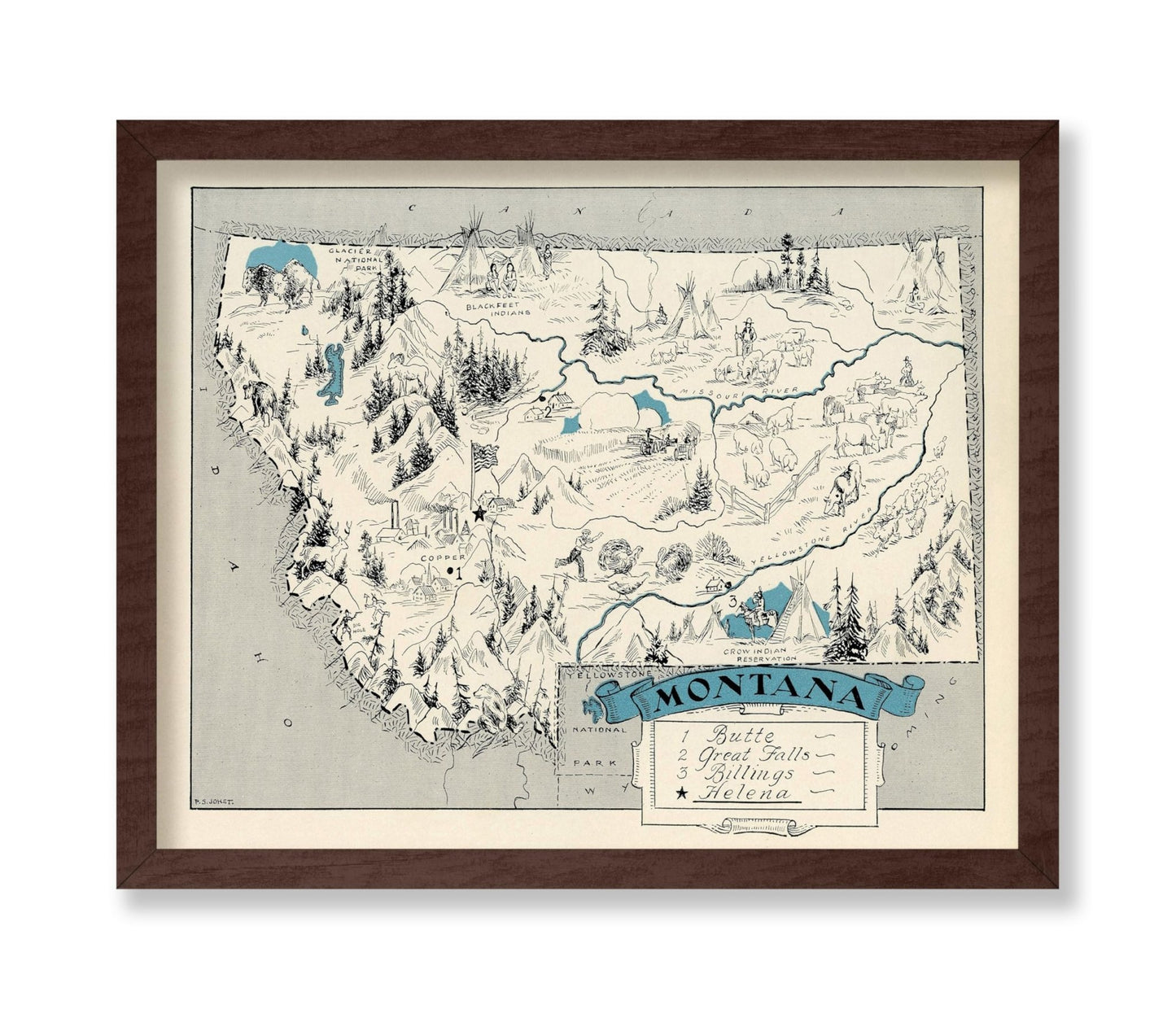 Montana Pictorial Map