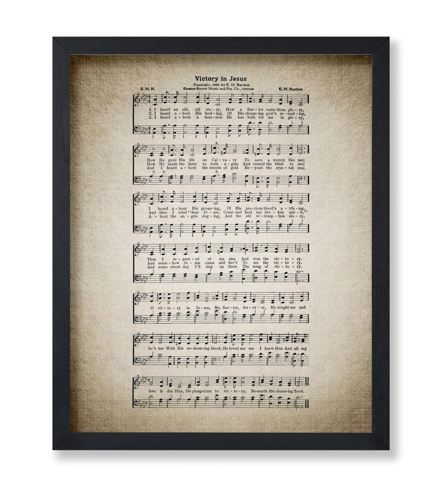 Victory in Jesus Hymnal Sheet