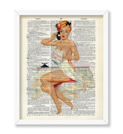 Pin-Up Girl on Telephone