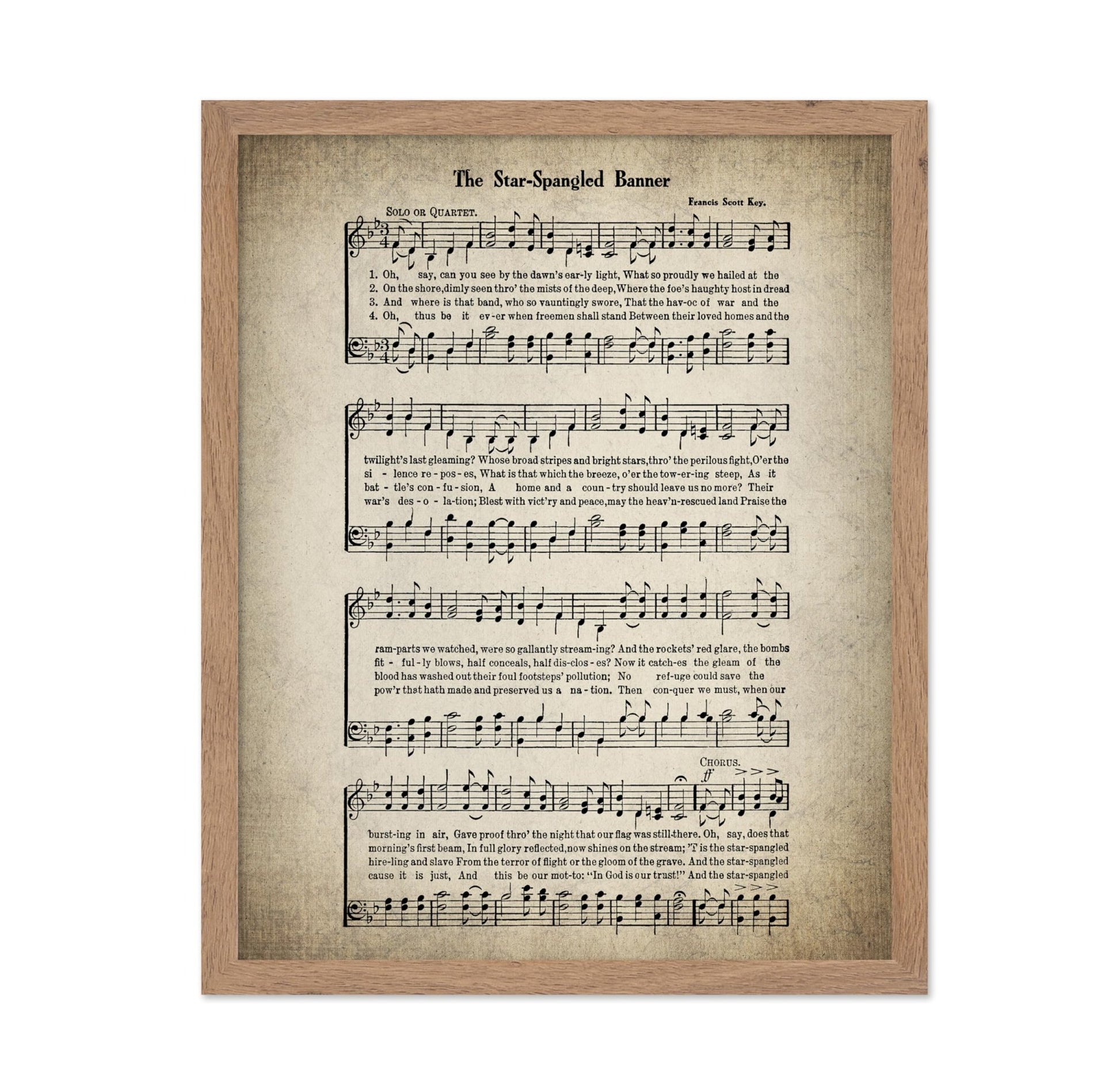 The Star Spangled Banner Hymnal Sheet