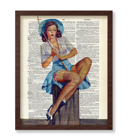 Pin-Up Girl Fishing