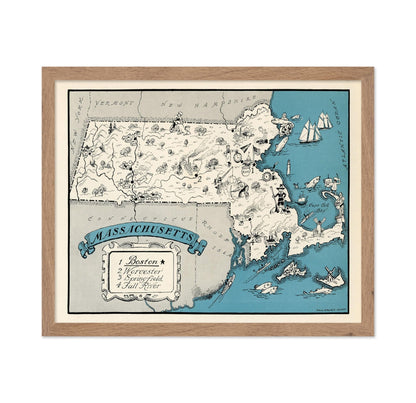 Massachusetts Pictorial Map