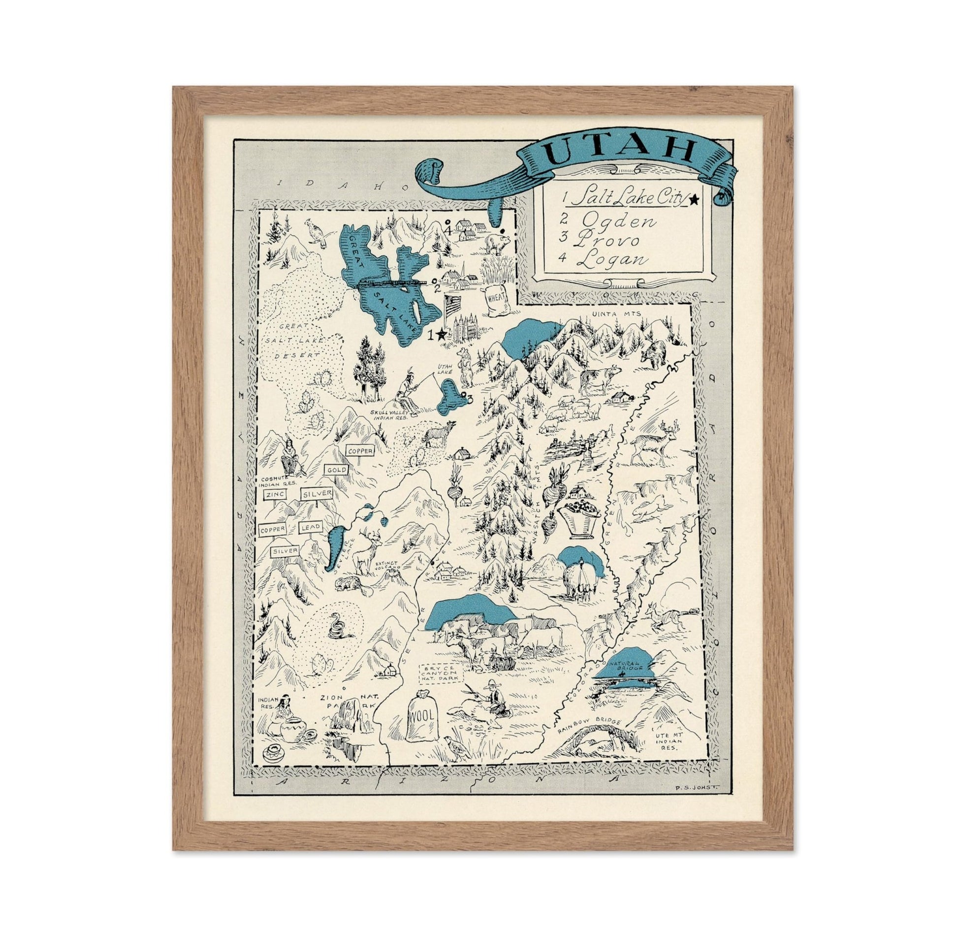Utah Pictorial Map