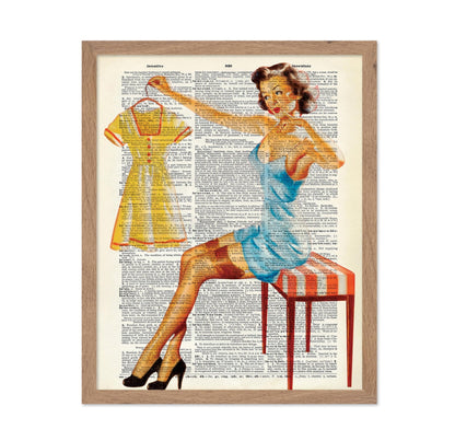Pin-Up Girl Picking Dress