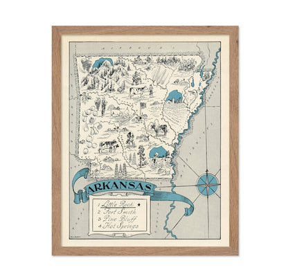 Arkansas Pictorial Map