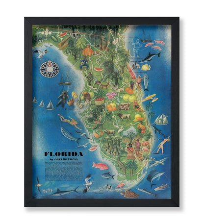 Florida Pictorial State Map