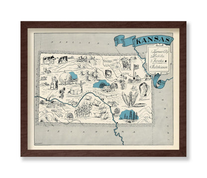 Kansas Pictorial Map