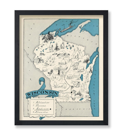 Wisconsin Pictorial Map