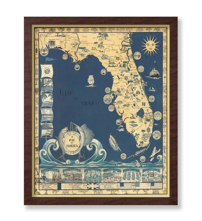 Pictorial Map of Florida