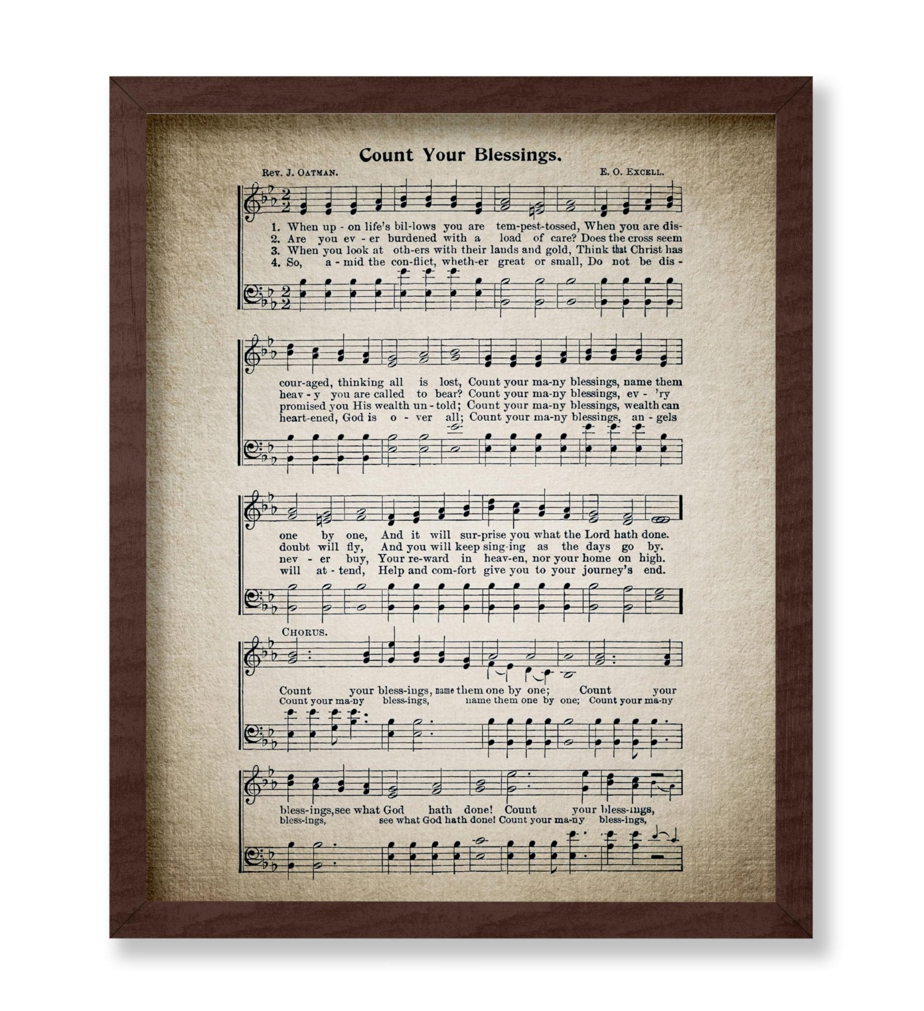 Count Your Blessings Hymnal Sheet