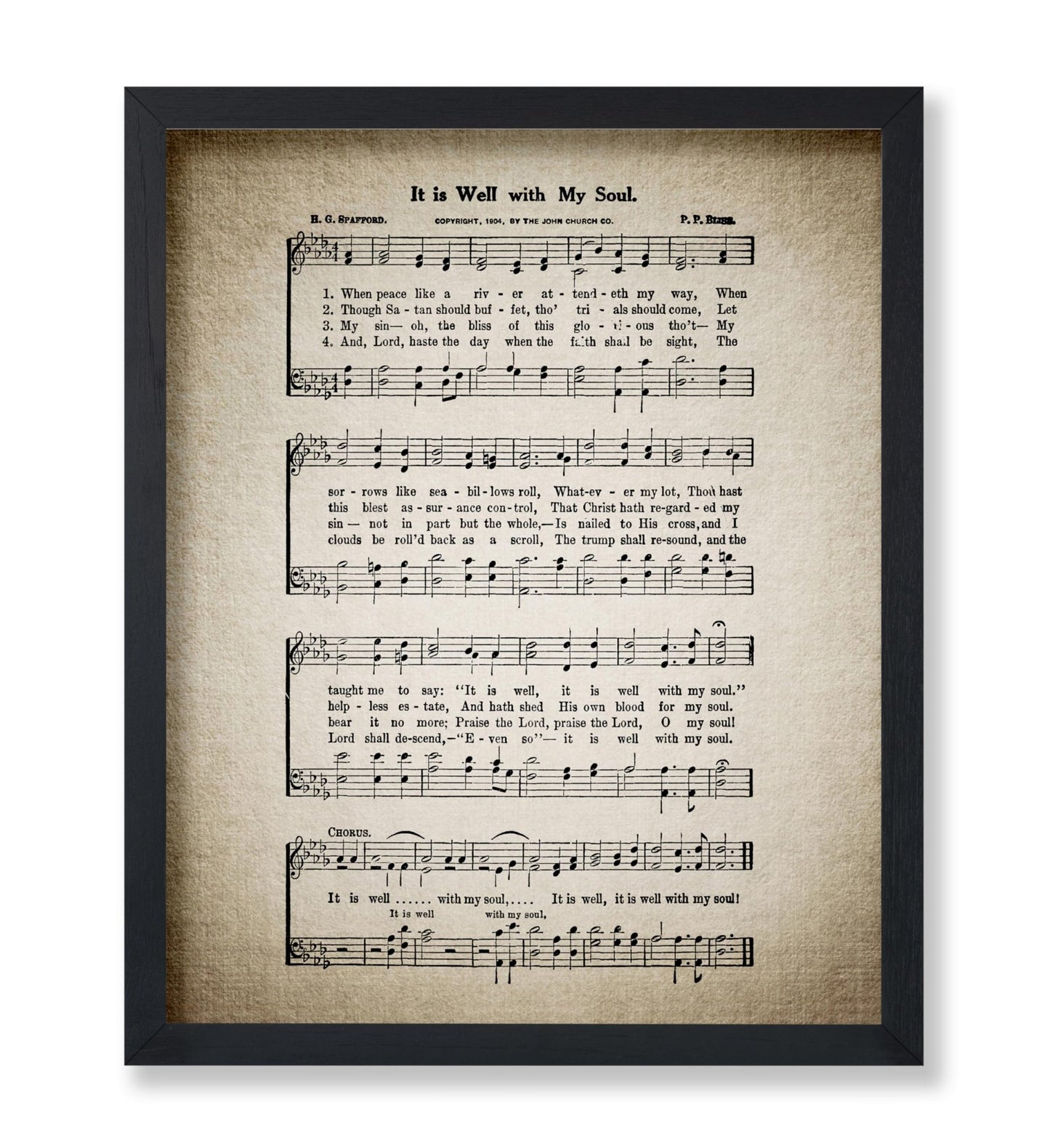 It Is Well With My Soul Hymnal Sheet No1
