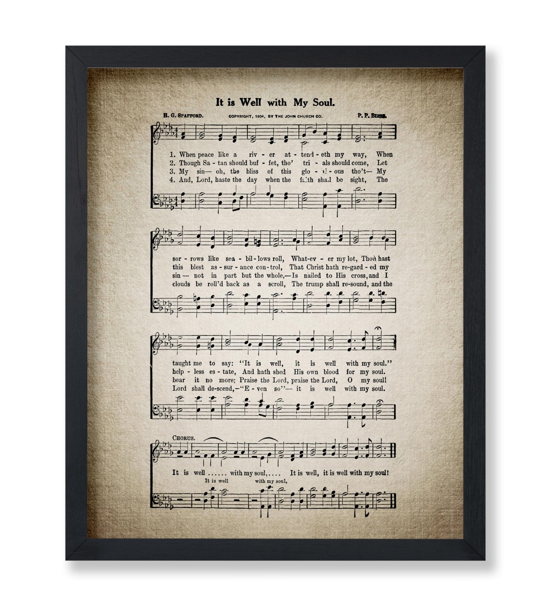 It Is Well With My Soul Hymnal Sheet No1