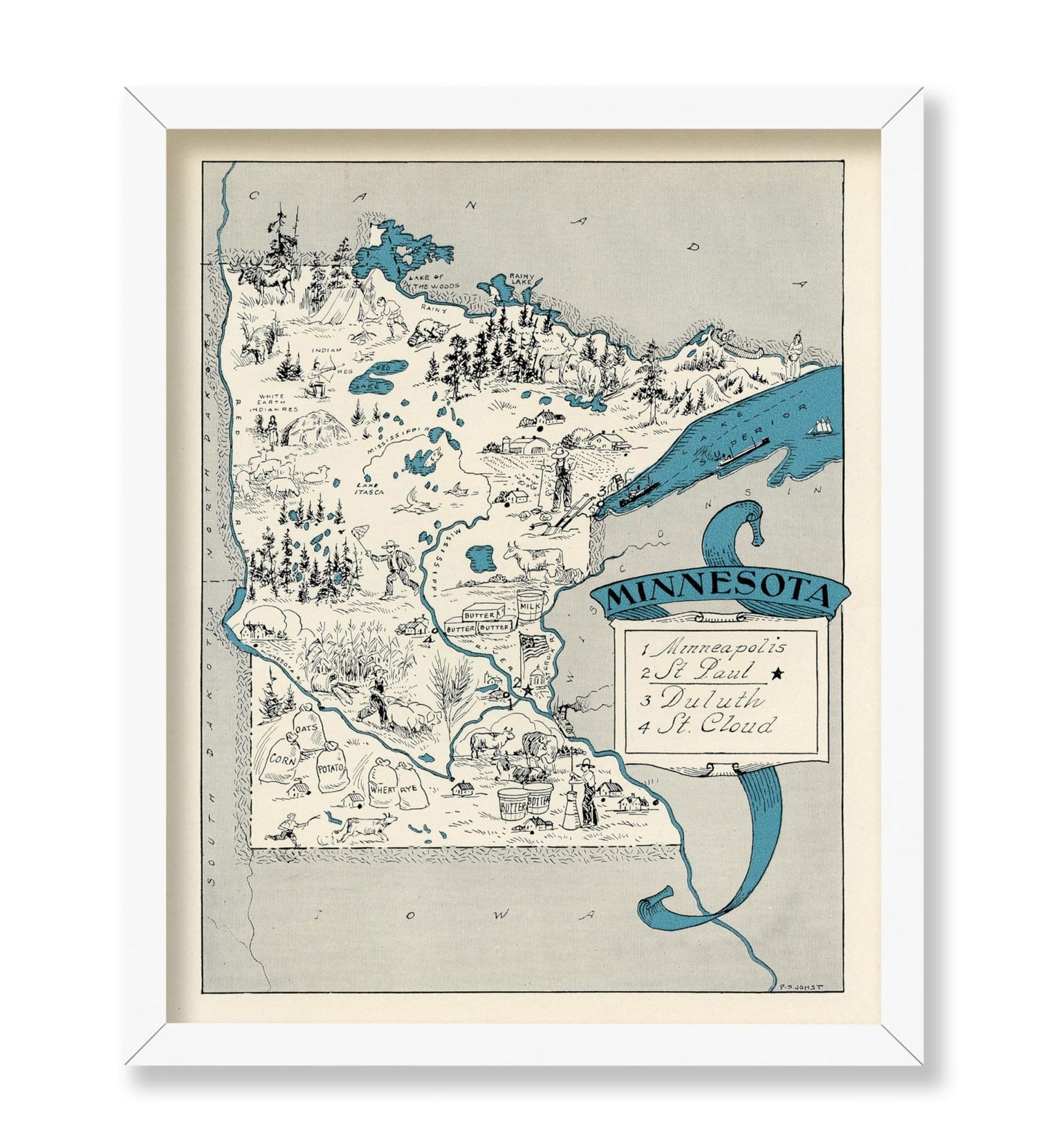 Minnesota Pictorial Map