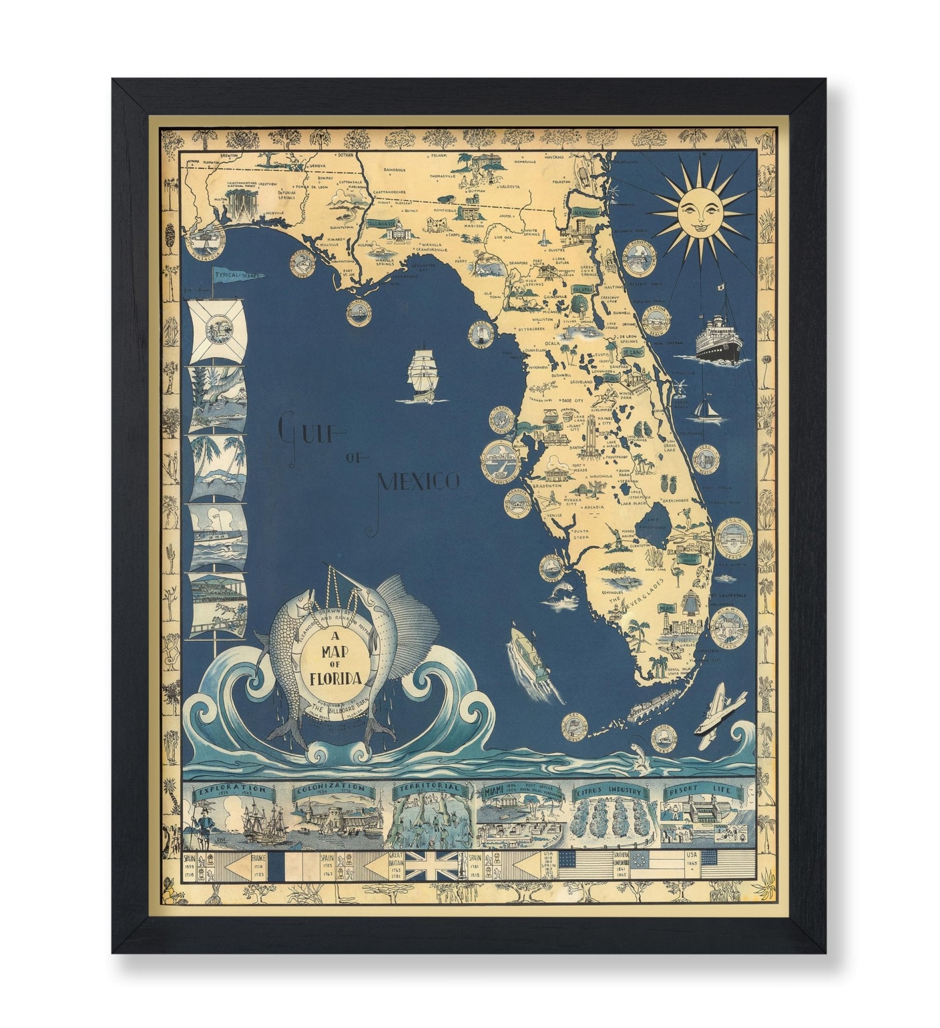 Pictorial Map of Florida