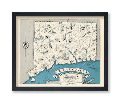 Connecticut Pictorial Map