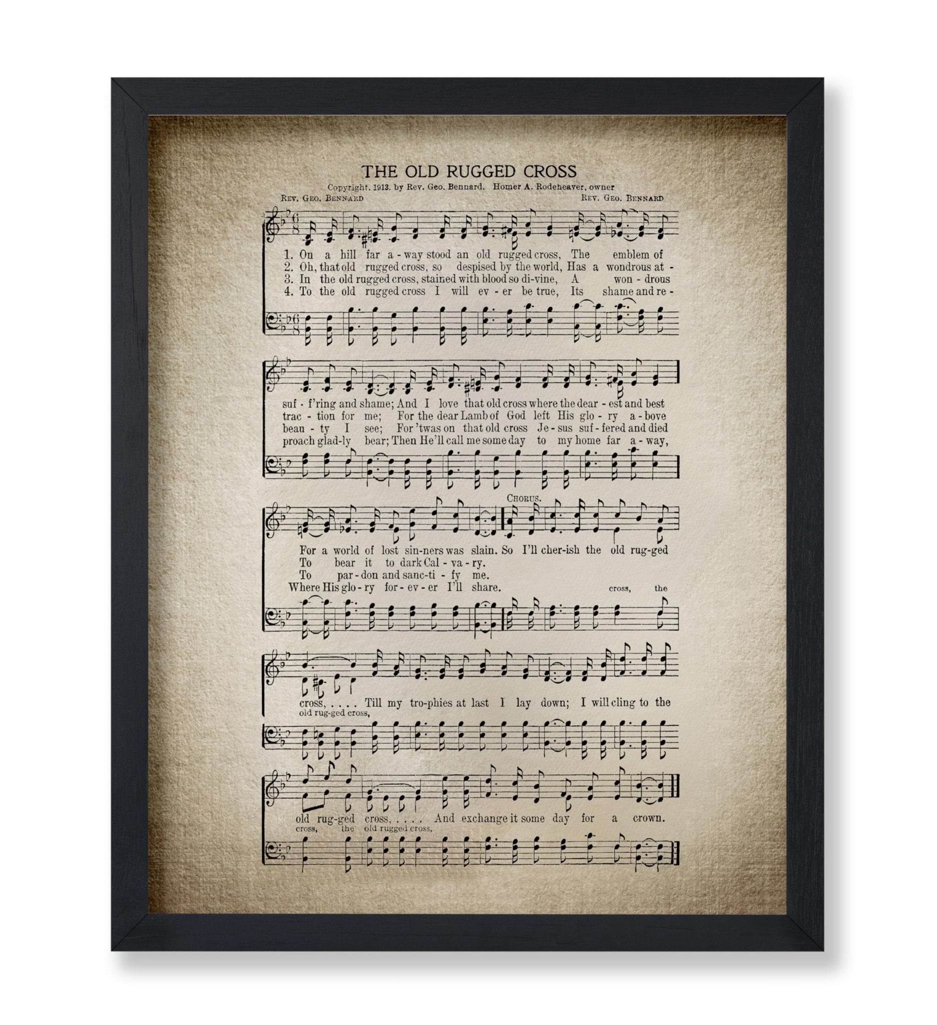 The Old Rugged Cross Hymnal Sheet No2