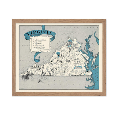 Virginia Pictorial Map