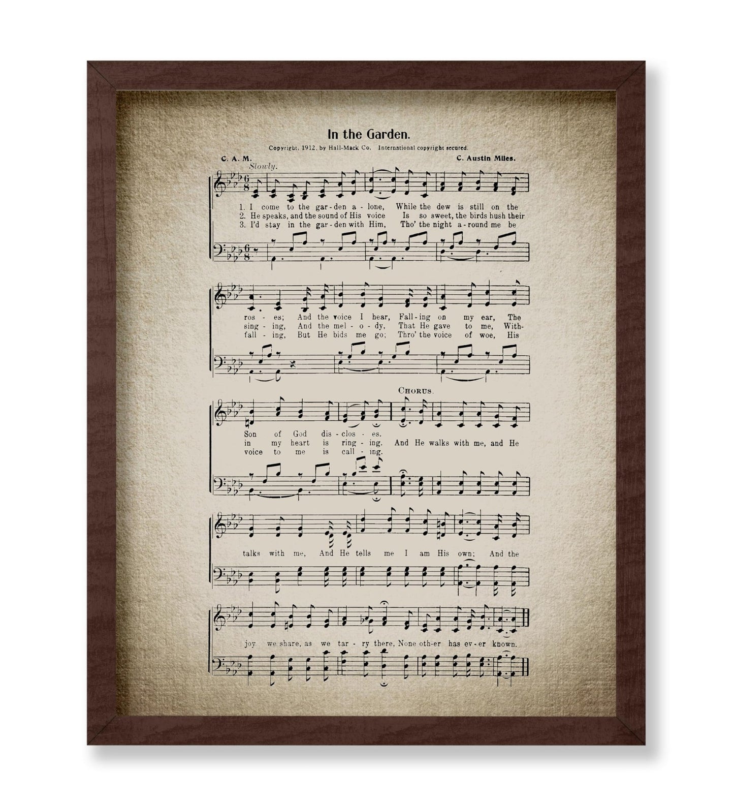 In the Garden Hymnal Sheet