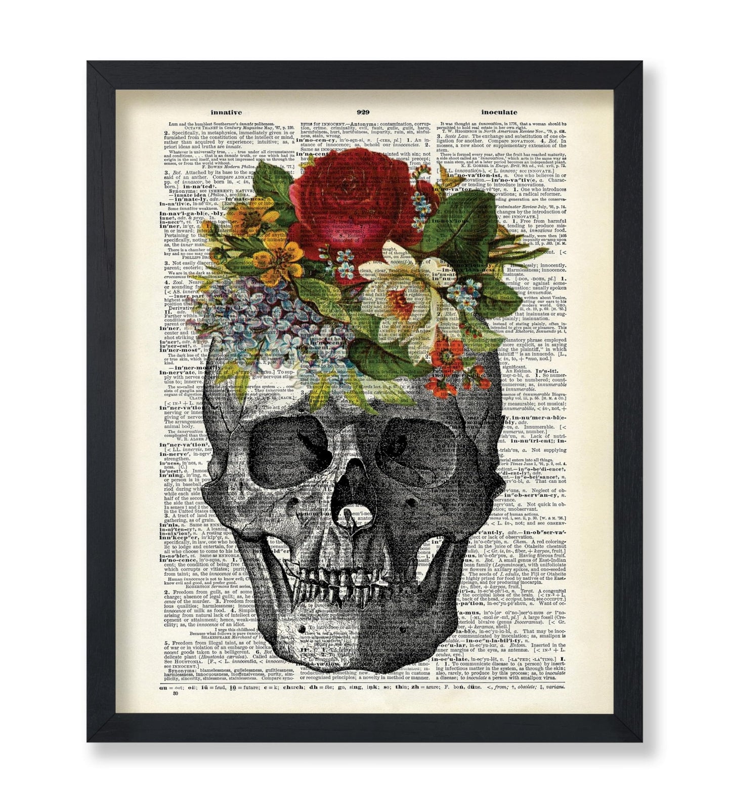 Skull with Flowers