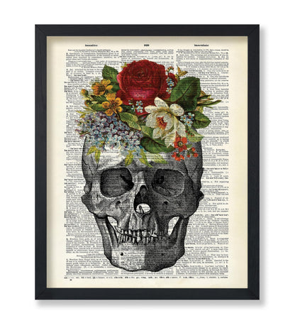 Skull with Flowers