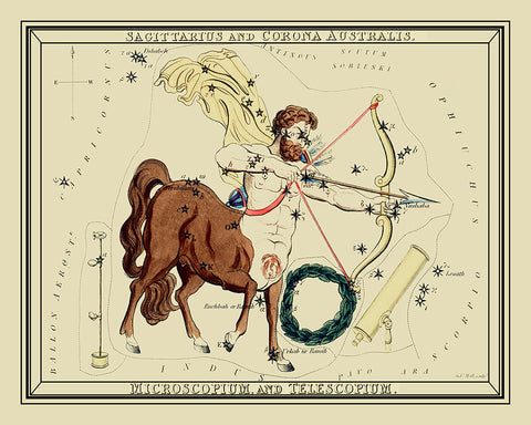 Urania's Mirror Sagittarius and Corona Australis, Microscopium, and Telescopium