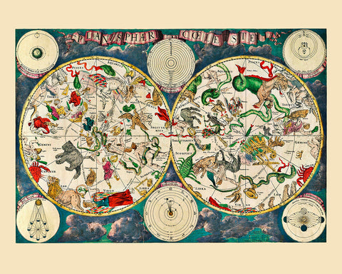 Map of The Heavens 1670