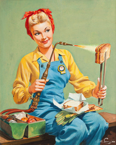 Rosie the Riveter Makes Toasted Cheese