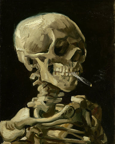 Van Gogh - Skull of a Skeleton with Burning Cigarette