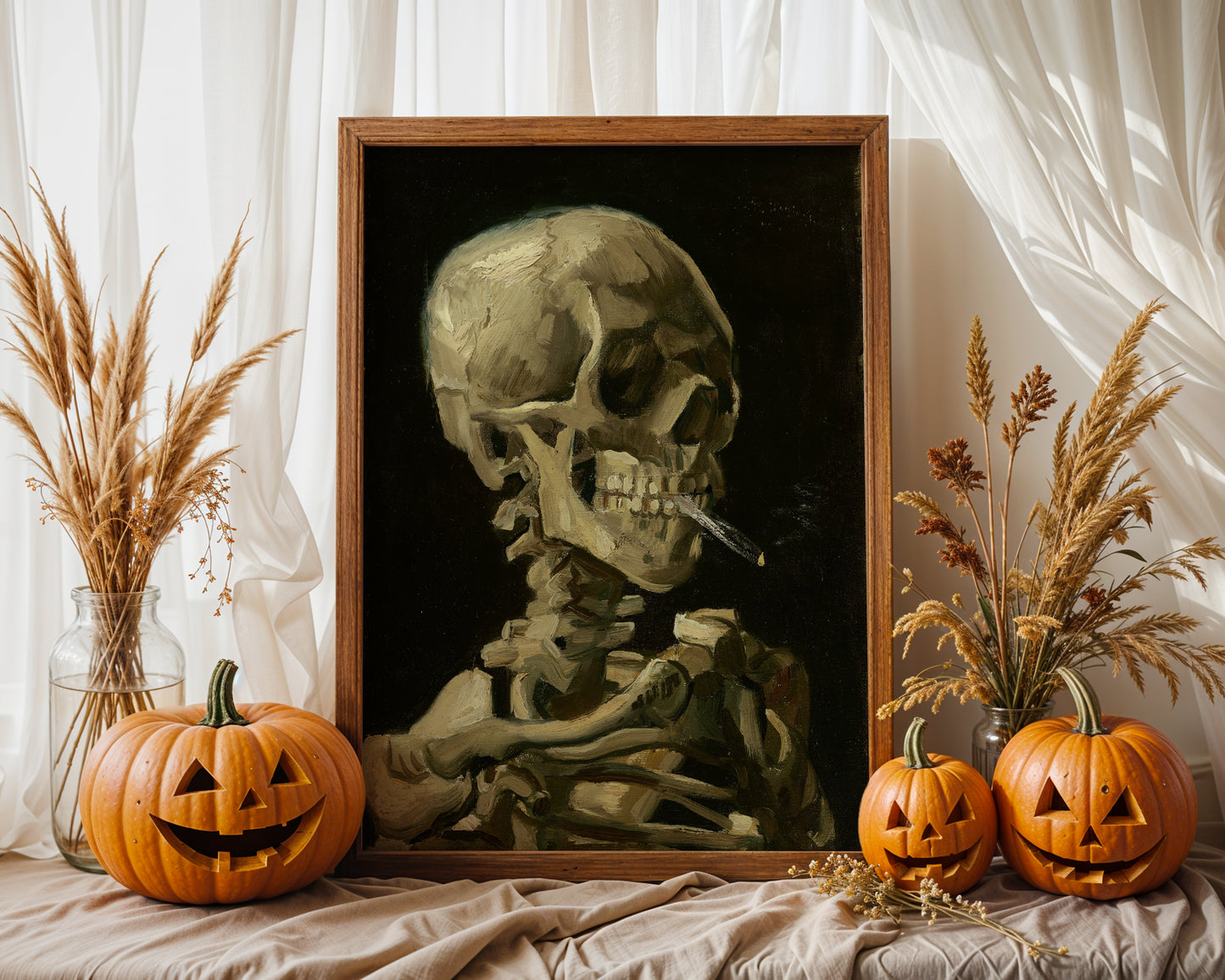 Van Gogh - Skull of a Skeleton with Burning Cigarette