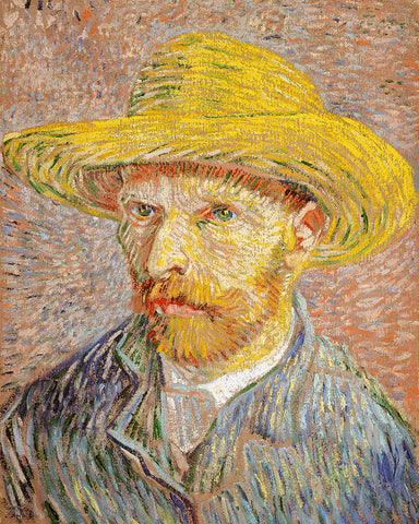 Van Gogh - Self-Portrait with a Straw Hat No1