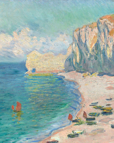 Claude Monet - The Beach and the Falaise d'Amont
