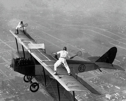Tennis on Airplane