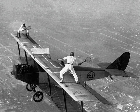 Tennis on Airplane