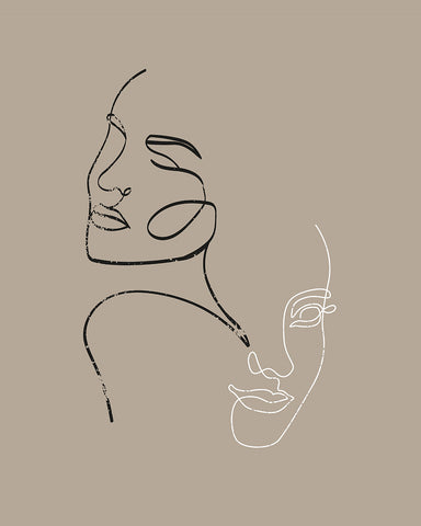 One Line Women Faces