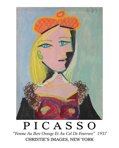 Picasso - Woman with Orange Hat and Fur Collar
