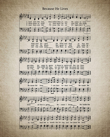 Because He Lives Hymnal Sheet